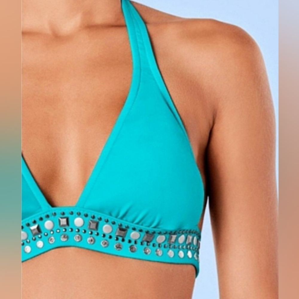 VENUS Turquoise Halter Bikini Top C